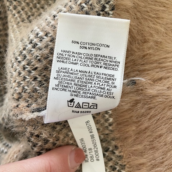 Express jaguar/cheetah/leopard print tan crew neck sweater - Picture 6 of 7